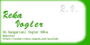 reka vogler business card